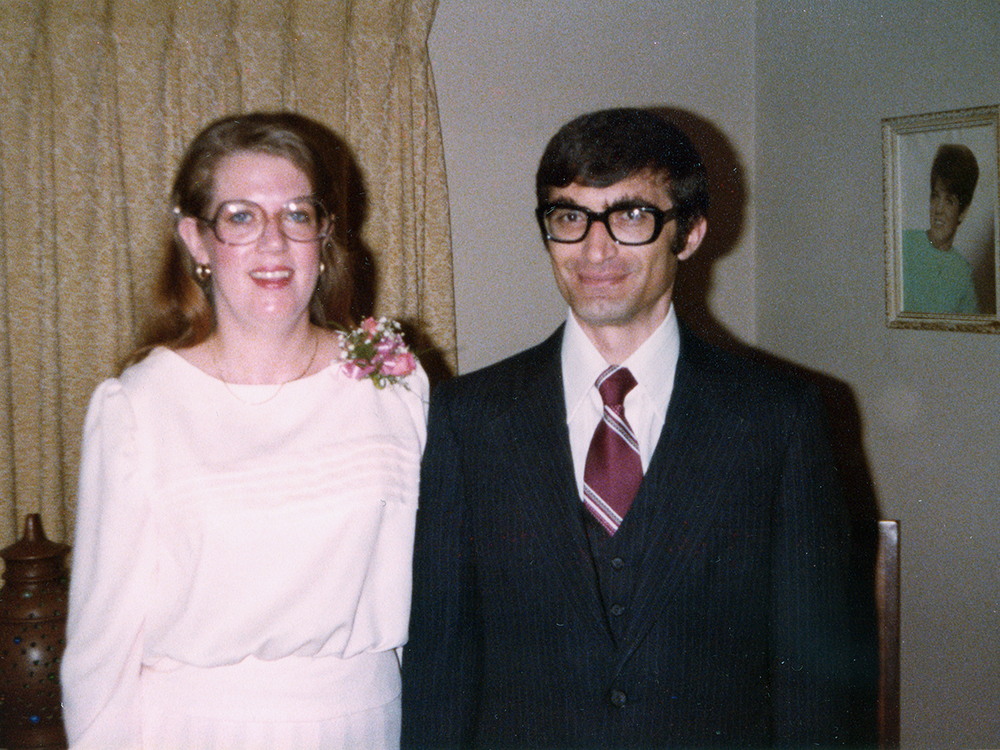 The Sancars at their wedding.