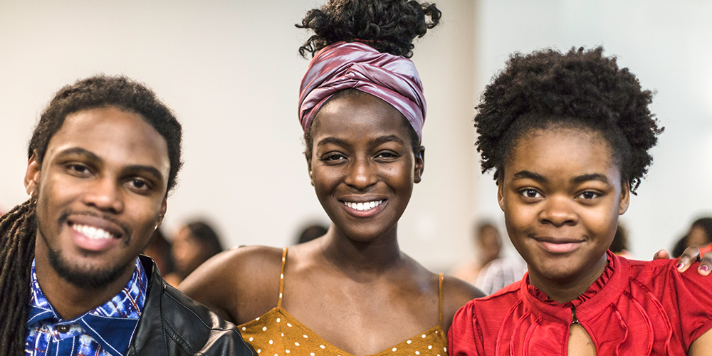 DeMarcus Lott, Shirley Ochieng and Jeanne Muteba