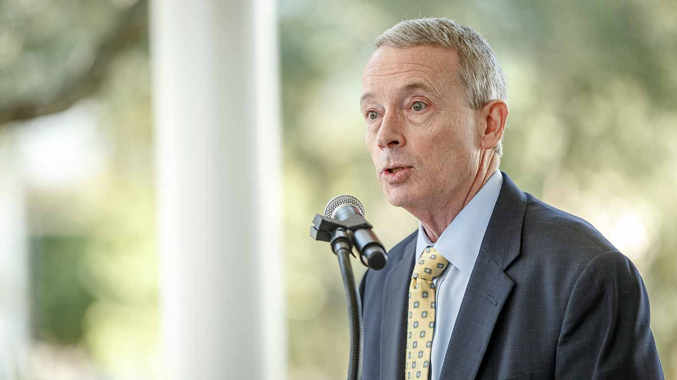 At the ribbon-cutting, Charles “Chuck” Davidson MS’80 shared how the center will deepen connections between students and alumni.