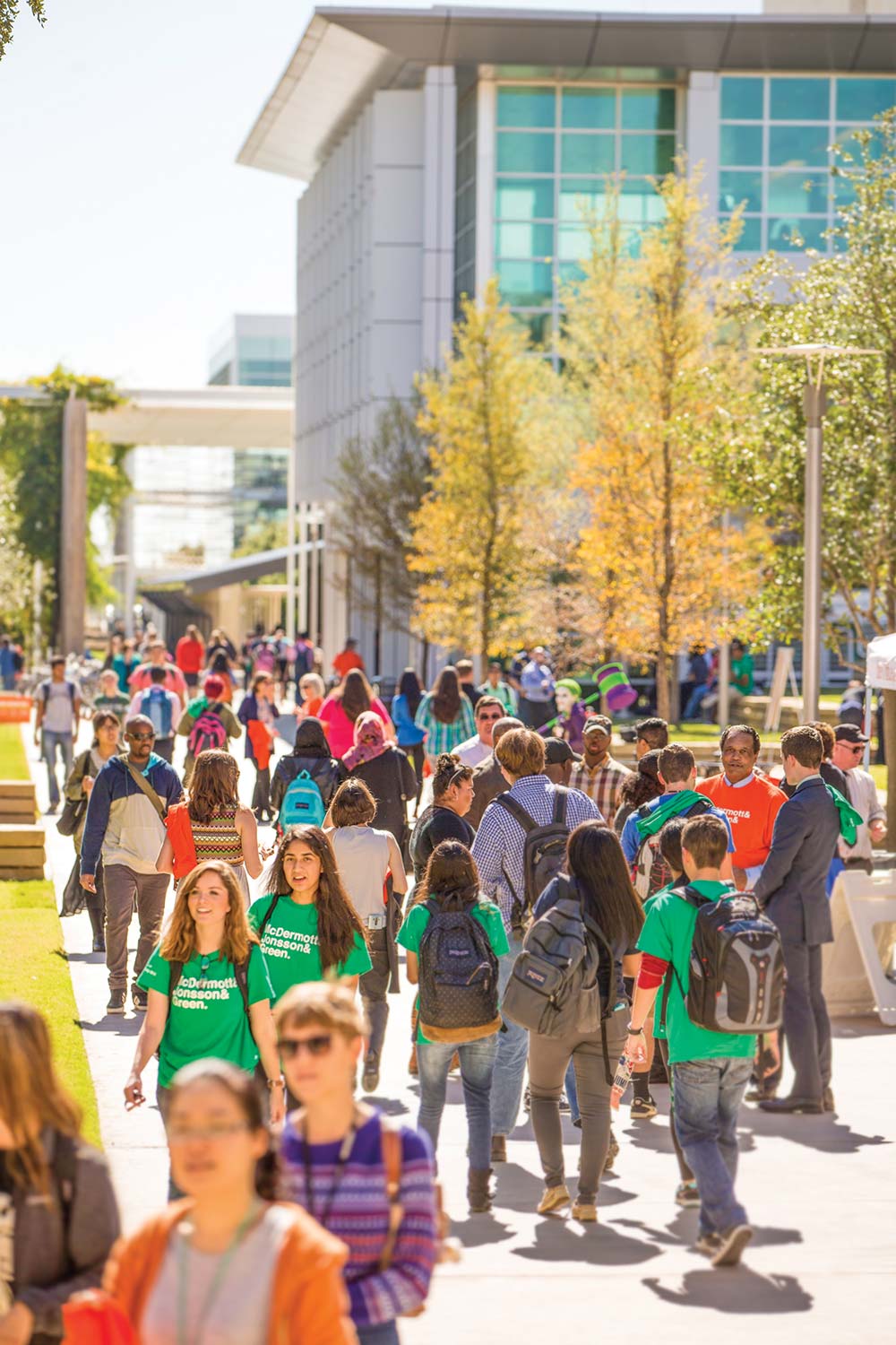 Students, faculty and staff line up for the annual Founders Day celebration