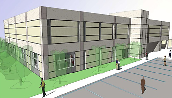 Architectural rendering of the new autism center
