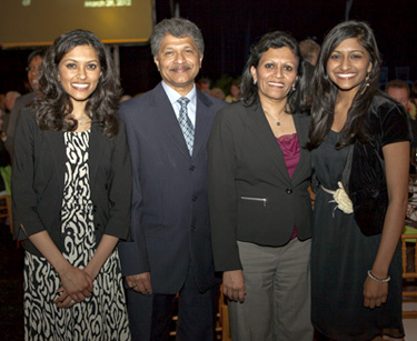 Sani and Sherine with parents George and Suja Mathew