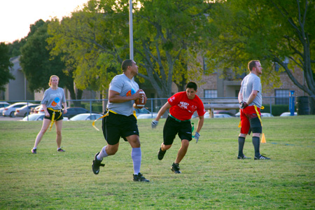 A Quarterback Looks Down Field