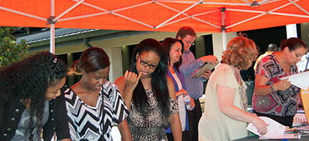 Faculty and Staff Members Signing Up